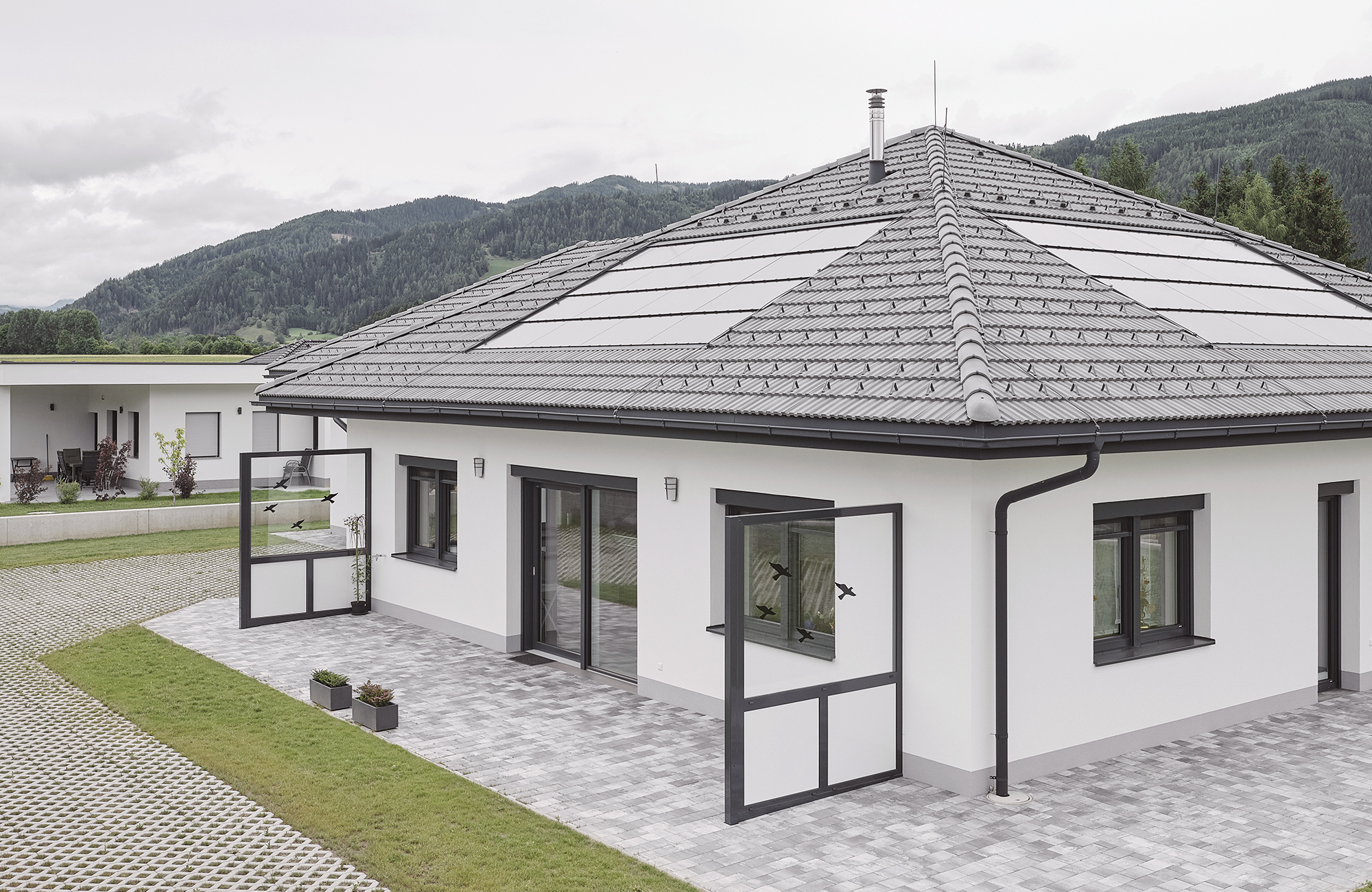 Swisspearl Dachstein Stranfalz Sunskin roof